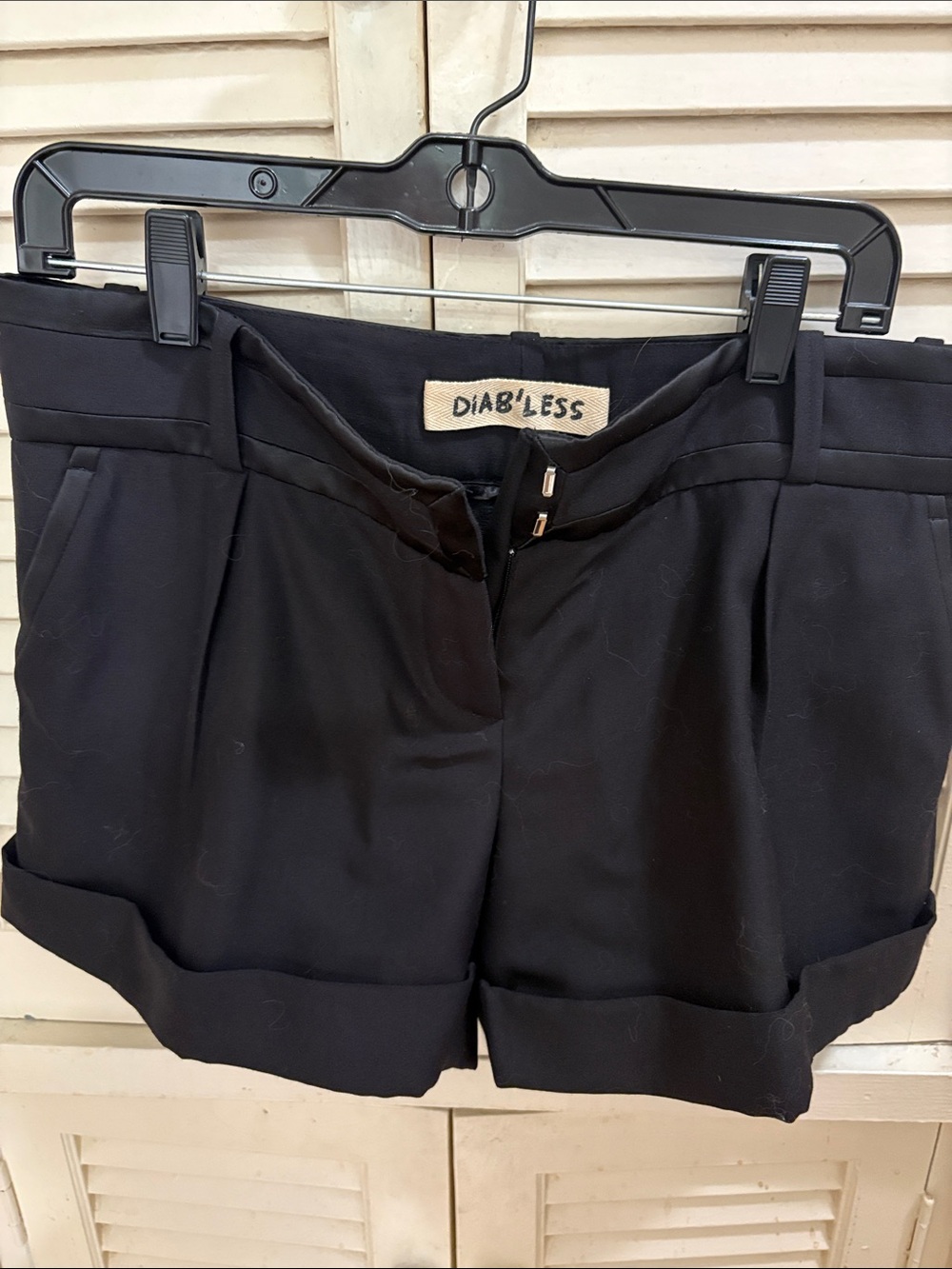 Black Women's Cuffed Bermuda Shorts